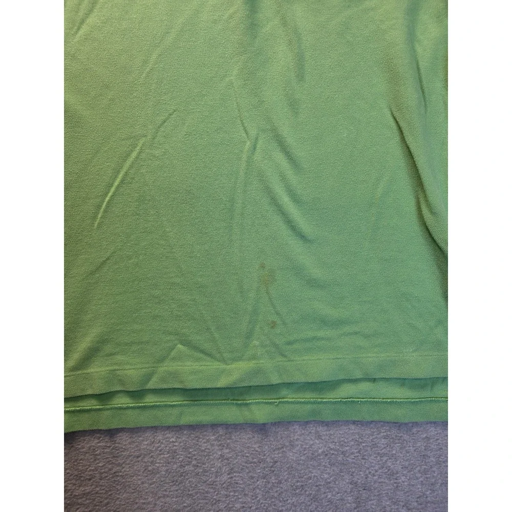 Polo Ralph Lauren Mens‎ Lime Green Short Sleeve Pique Polo Shirt Size Medium